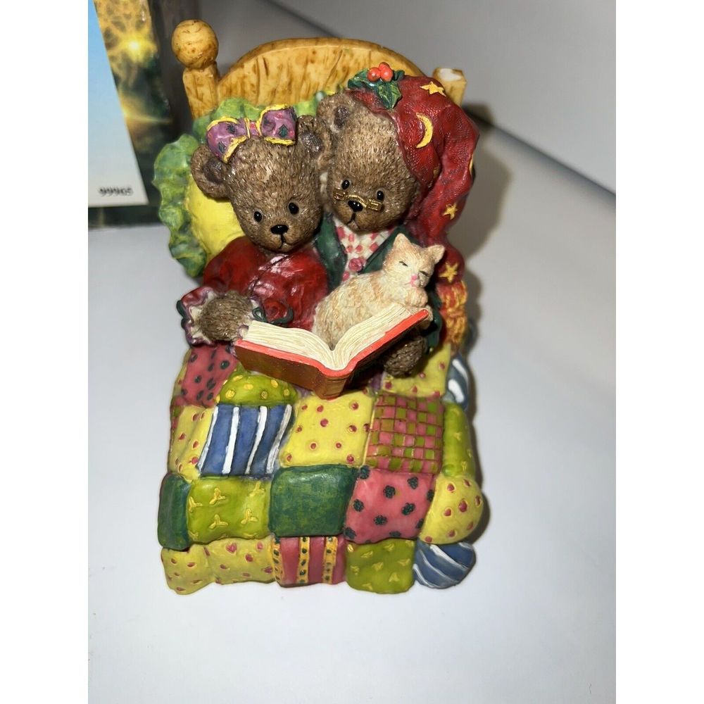 Vintage Young’s 1998 Twas the Night Before Christmas Bear Figurines With Box